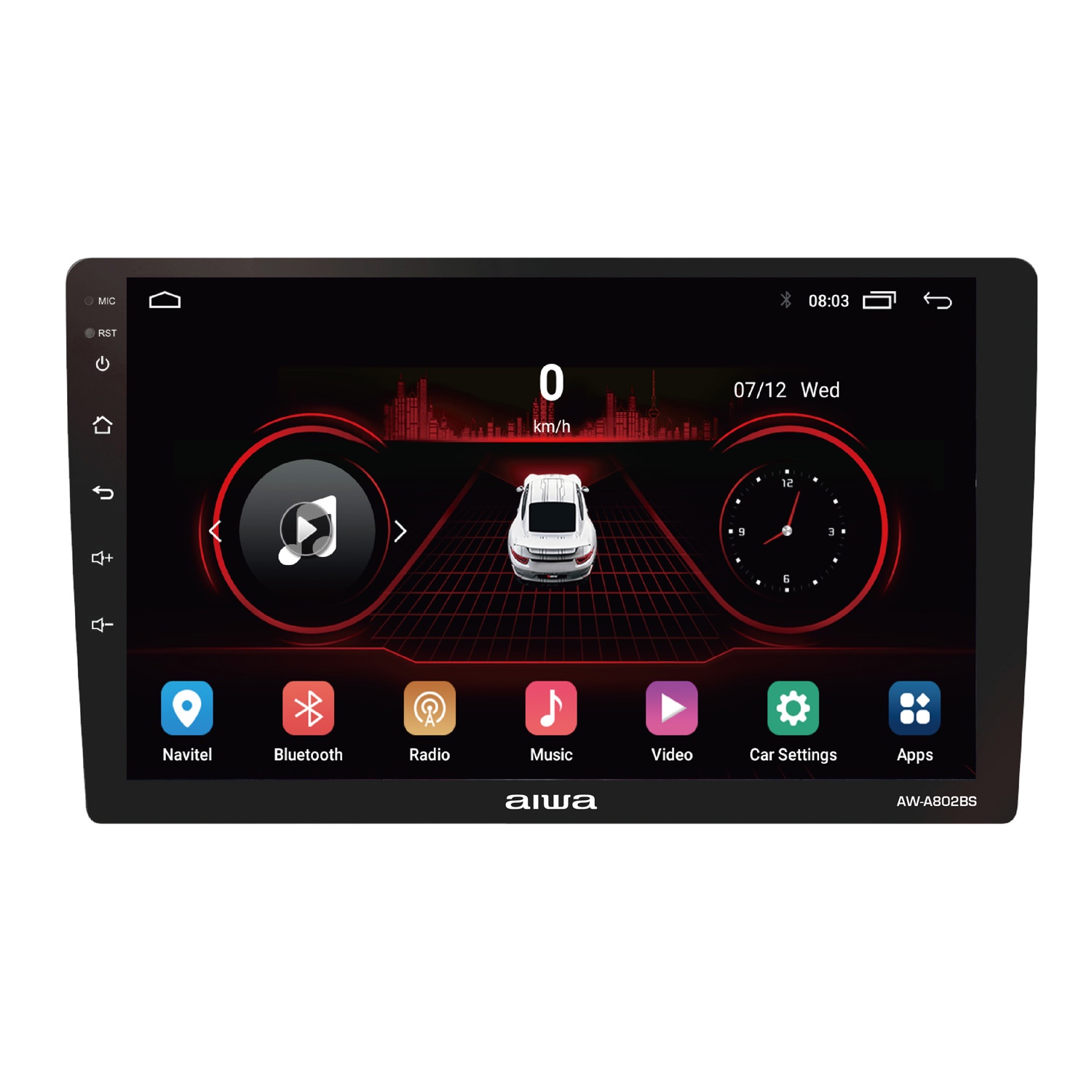 Aiwa - Radio Auto 2 Din Android Touch Hd De 9 Aw-A802Bs