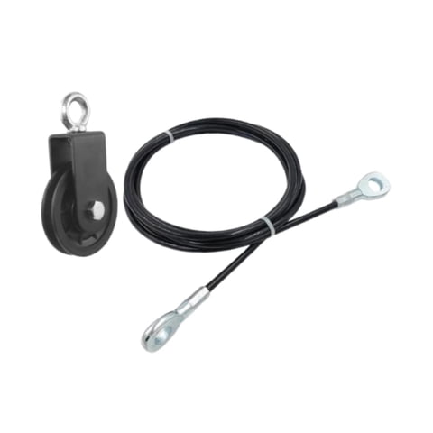 Ioensy - Juego De Poleas De Fitness Con Cable Para Entrenamiento De Muñecas, Brazos Y Antebrazos, Levantamiento De Pesas, Gimnasio En Casa, Alambre De 2,5 M