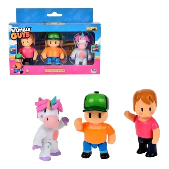 Pack 3 Figuras Articuladas Stumble Guys - Mr. Stumble