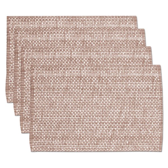 Juego de 4 unidades de la colección Sweet Home de Placemats, 100% algodón, color topo