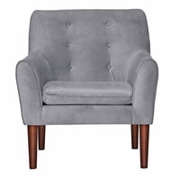 Masel - Poltrona 1C Bergen Felpa Gris 78 X 70 X 98