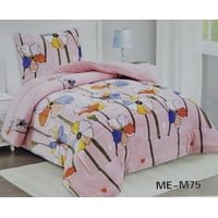 Genérico - Cobertor Chiporro 1 1/2 Plazas - Palo Rosa Flores M75