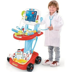 Carrito Juguete Doctor Azul 17 Piezas