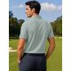 thumbnail image 3 of INSPIRE CHIC Camisa Polo de Hombre de Manga Corta Elástica Sólida Casual para Golf S Gris Claro, 3 of 5