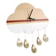 thumbnail image 2 of Lindo Reloj De Pared Nube Gota De Lluvia En Forma Silencio Para Dormitorio Decoración De Niños B, 2 of 6