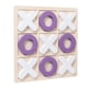 thumbnail image 5 of Juego De Madera Tic TAC Toe Ocio Inteligente Divertido Juego De Mesa Para Niños Adultos Blanco Violeta, 5 of 5