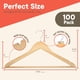 thumbnail image 2 of Perchas de madera Campior, paquete de 100, gancho giratorio resistente, 2 of 7