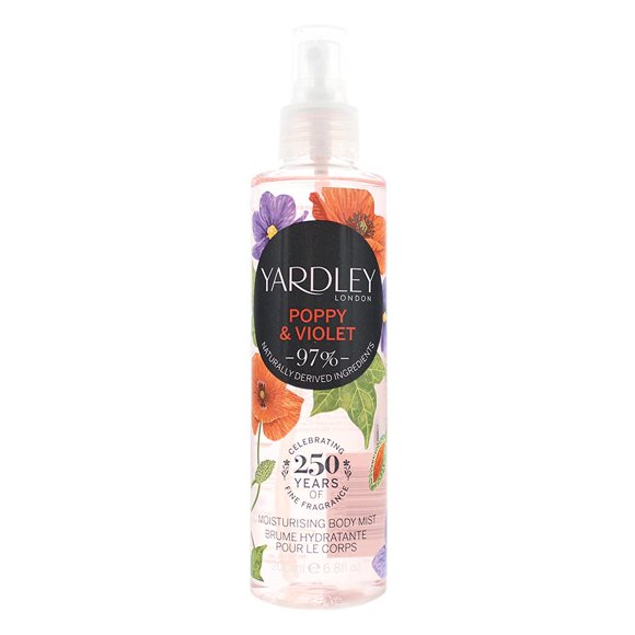Fragancia en bruma Yardley of London con amapola y violeta, 200 ml