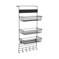 Bothyi - Organizador De Despensa Sobre La Puerta, Estante De Almacenamiento Para Lavandería, Gabinete, Cocina, Negro