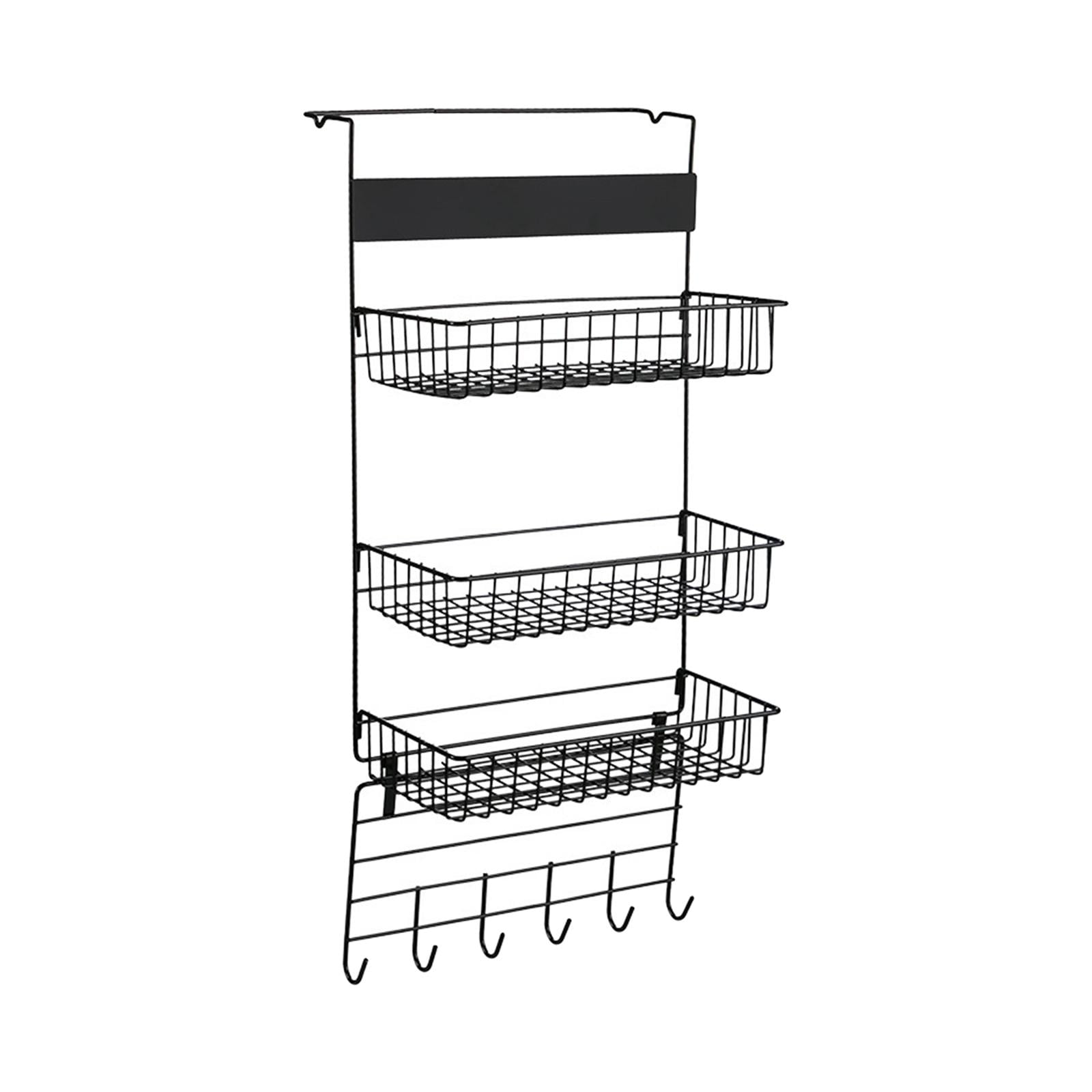 Bothyi - Organizador De Despensa Sobre La Puerta, Estante De Almacenamiento Para Lavandería, Gabinete, Cocina, Negro