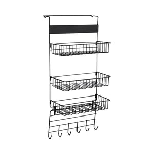 Bothyi - Organizador De Despensa Sobre La Puerta, Estante De Almacenamiento Para Lavandería, Gabinete, Cocina, Negro