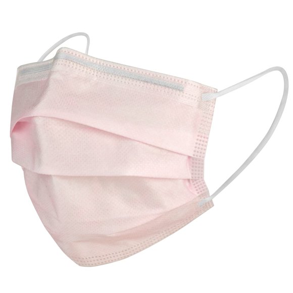 Máscara quirúrgica HALYARD Pink Level 1 con orejeras (caja de 50)