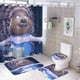 thumbnail image 1 of Sing película 3-theme 4-Piece Shower Curtain Set with Rugs, Waterproof Bathroom Decor Set Includes Bath Mat, U-Shaped Rug, Toilet Lid Cover and Curtain with Hooks, 1 of 6