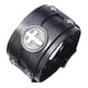 thumbnail image 2 of Brazalete De Cuero PU Pulsera Hebilla Steampunk Hecho A Mano Negro, 2 of 5