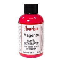 Pintura Para Cuero Angelus Magenta Acrílica 118 Ml