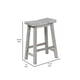 thumbnail image 5 of Taburete Benjara Accent Saddle Design, madera, gris, 5 of 6