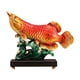 thumbnail image 4 of Estatua De Pez Arowana Escultura De Animal Coleccionable Para Dormitorio Oficina Año Nuevo Verde, 4 of 5