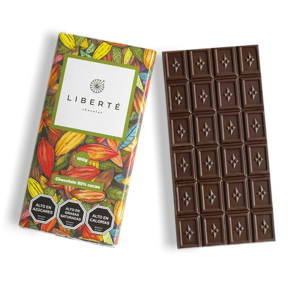 Barra de Chocolate Amargo 85% Cacao 100 Gr
