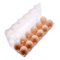 Genérica - Pack 100 Cajas Bandeja 12 Huevos Gallina Plástica Huevera Transparente