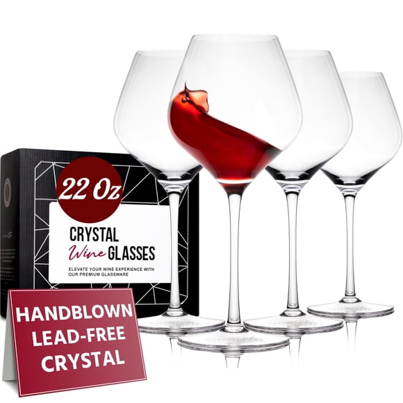 Juego de 4 copas de vino Gusto Nostro, cristal, 650 ml, sin plomo