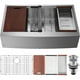 thumbnail image 1 of Fregadero de cocina Farmhouse VEVOR 304 de acero inoxidable 30 cm con Acc, 1 of 3