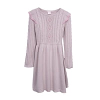 Pillin - Vestido Niña Manga Larga Tejido Beige