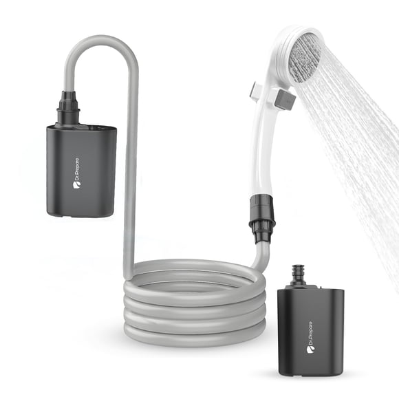 Ducha portátil DR.PREPARE 2×8000 mAh, autonomía de 120 min