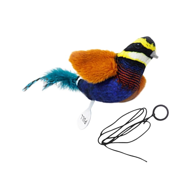 Milageto Pájaro Cantor En Jaula – Juguete Eléctrico Interactivo Con Activación Por Voz Y Sonido De Pío, Para Regalar Y Decorar (Azul)