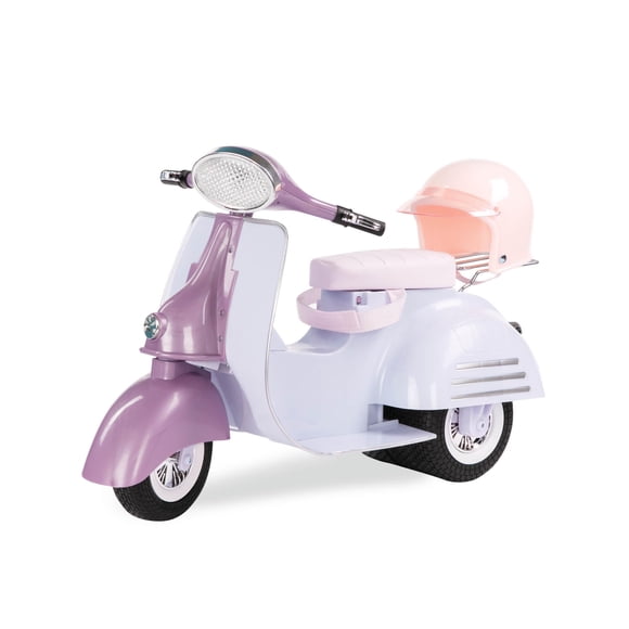 Accesorios para Doll Scooter Our Generation de 18 pulgadas, color morado y azul