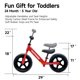 thumbnail image 4 of Bicicleta Balance Bike Youthkkee para niños pequeños de 12 pulgadas para niños de 2 a 5 años, 4 of 6