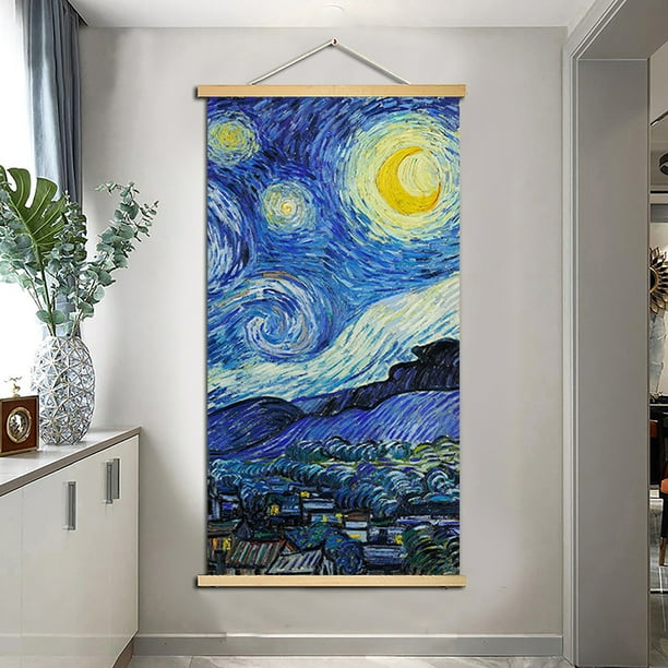 1pc, Canvas Wall Art, Landscape Oil Painting Canvas Spray Painting For Living Room Bedroom Study Decoration, Holiday Gift, 19*39inch