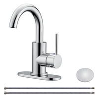 Grifo Para Lavabo De Baño Rkf Con Caño Giratorio Monomando, Cromado