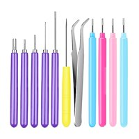 Magideal - Herramientas De Quilling De Papel Kit Ranurado Rolling Curling Needle Pen Pinzas De Decoración Colorida Para Herramientas De Proyectos De Bricolaje , Pinzas De 11 Piezas