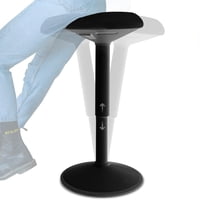 Taburete De Escritorio De Pie Backerz, Ajustable En Altura, Color Negro