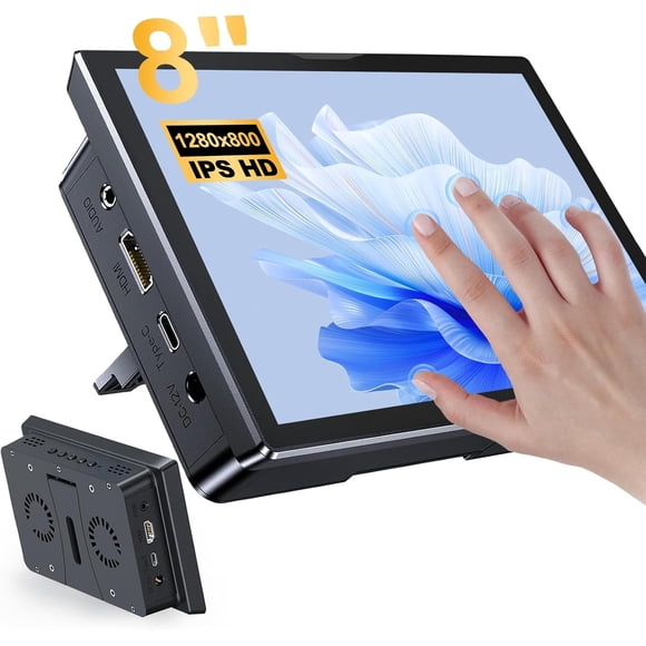 Monitor JUNEBOX de 8" IPS HDMI con pantalla táctil