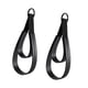 thumbnail image 3 of 2 correas de doble bucle para Pilates Reformer, agarre cómodo, anillos en D para fitness, asa para principiantes, gimnasio, entrenamiento básico de br Anillos negros, 3 of 5