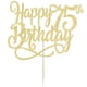 thumbnail image 5 of Topper Para Pastel Con Brillo Dorado Feliz 75 º Cumpleaños, 5 of 7