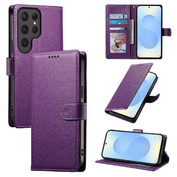 Funda para FOXDOCK Samsung Galaxy S25 Ultra– Cuero Premium, 3 ranuras para tarjetas, Protección contra impactos