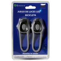 Green E - Luces Led Trasera Bicicleta X2 Negras