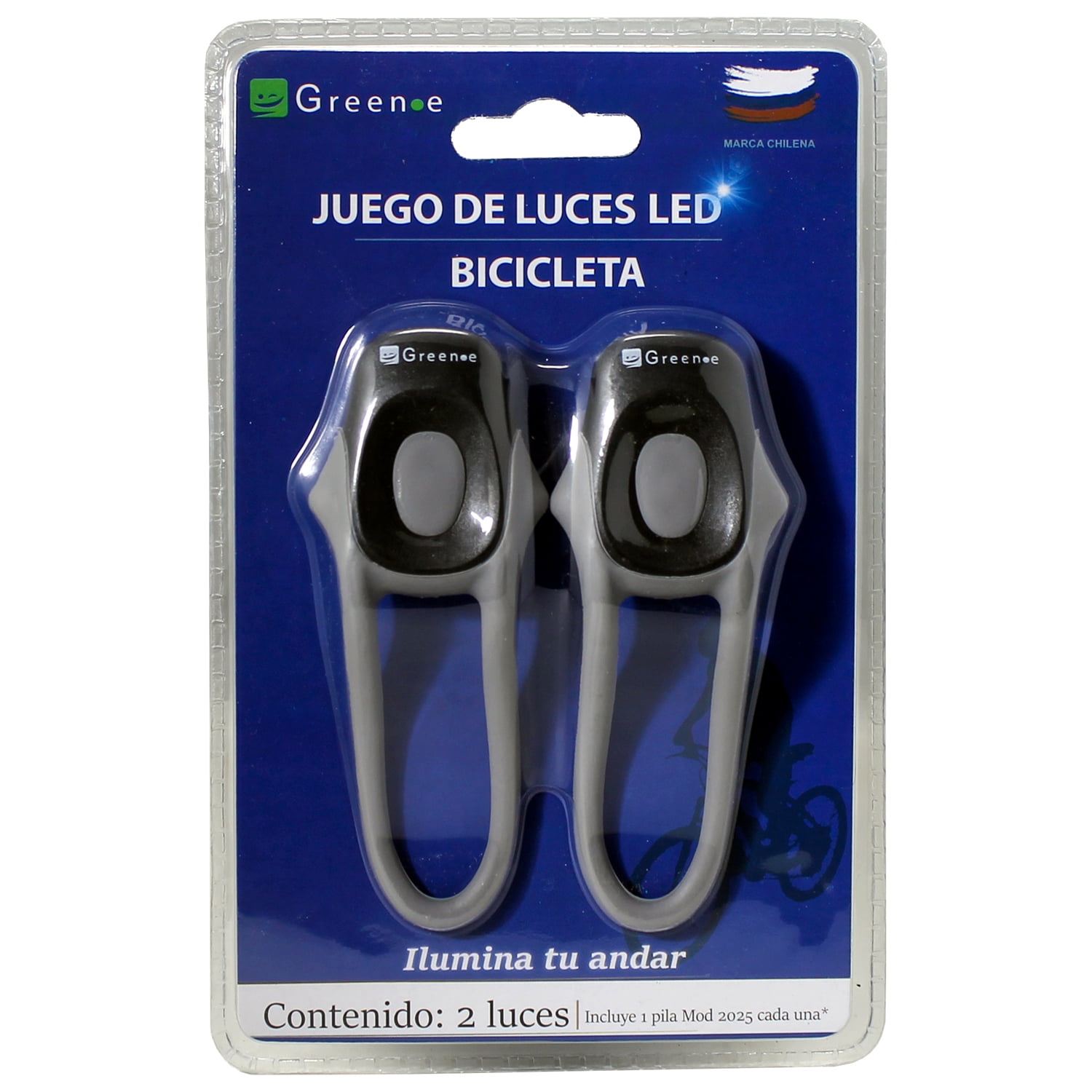 Green E - Luces Led Trasera Bicicleta X2 Negras