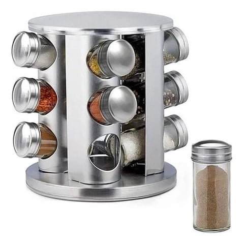 Genérico - Especiero Giratorio Acero Inoxidable Elegante Y Duradero