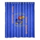 thumbnail image 1 of Cortina de ducha de los Kansas Jayhawks, juego de cortina de baño con ganchos, tamaño 60 x 72 pulgadas, 1 of 3