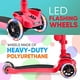 thumbnail image 4 of Scooter Hurtle HURFS79W de 3 ruedas para niños con luces LED, color sandía, 4 of 8