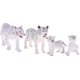 thumbnail image 5 of 4 Piezas Simulación Blanco Tigre Figura Juguete Modelo Animal Set Adornos de Casa, 5 of 5