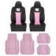 thumbnail image 1 of Juego de fundas para asientos de coche y alfombrillas de goma Hello Kitty Pink, 1 of 9