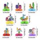thumbnail image 5 of Pack 8 Adornos Mesa Numberblocks Cumpleaños 18 Cm Decoración, 5 of 6