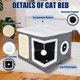 thumbnail image 4 of Cama cueva para gato PETTDATE plegable con rascador, gris, 4 of 7