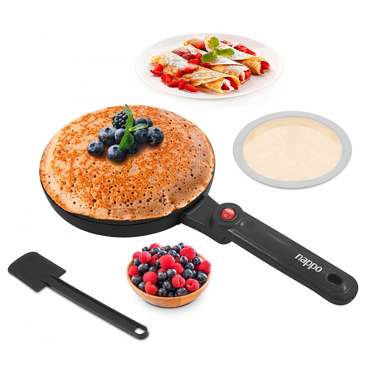Panquequera Eléctrica Nappo Crepes 600w Flash-cook 20cm