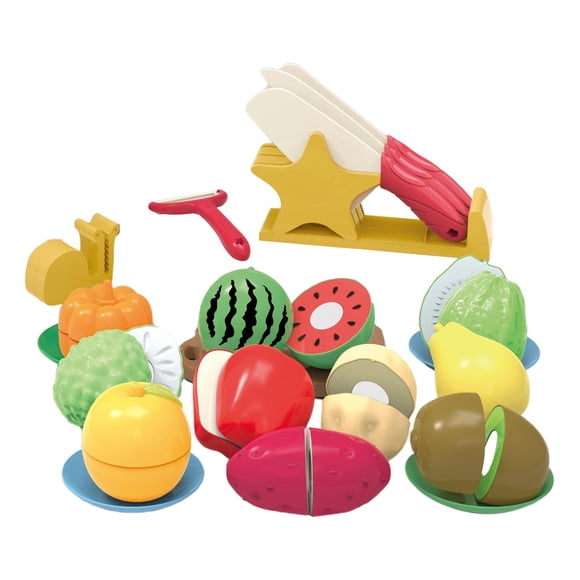 Simulated Holder Stand,Education Toys Cooking Toys Role Play Game,Kitchen Accessories Playset for Kids Toddlers Baby Birthday Gifts 21 piezas rojo