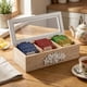 thumbnail image 4 of Caja De Te Porta Te Caja De Madera Para Te Gris 3 Divisiones, 4 of 6
